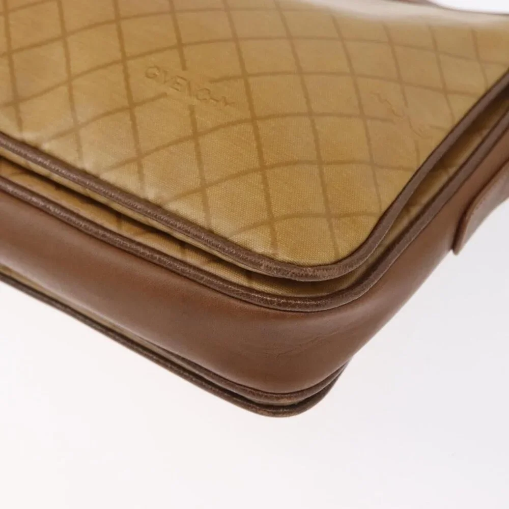 Authentic GIVENCHY Shoulder Bag PVC Canvas Beige Gold - Picture 8 of 16